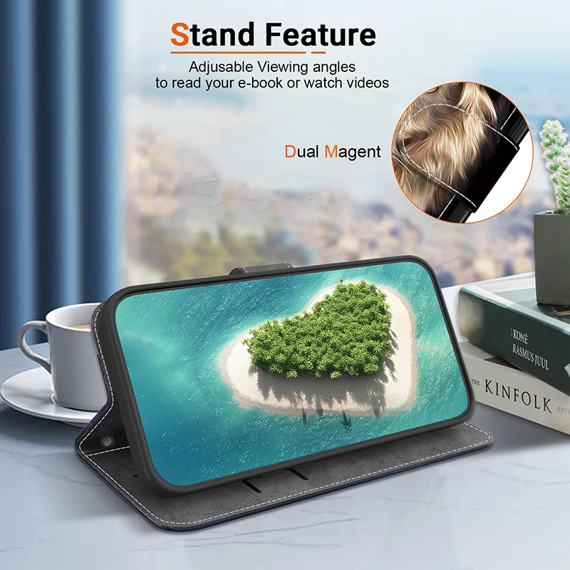 Stand Flip Wallet Leather Protective Case Cover