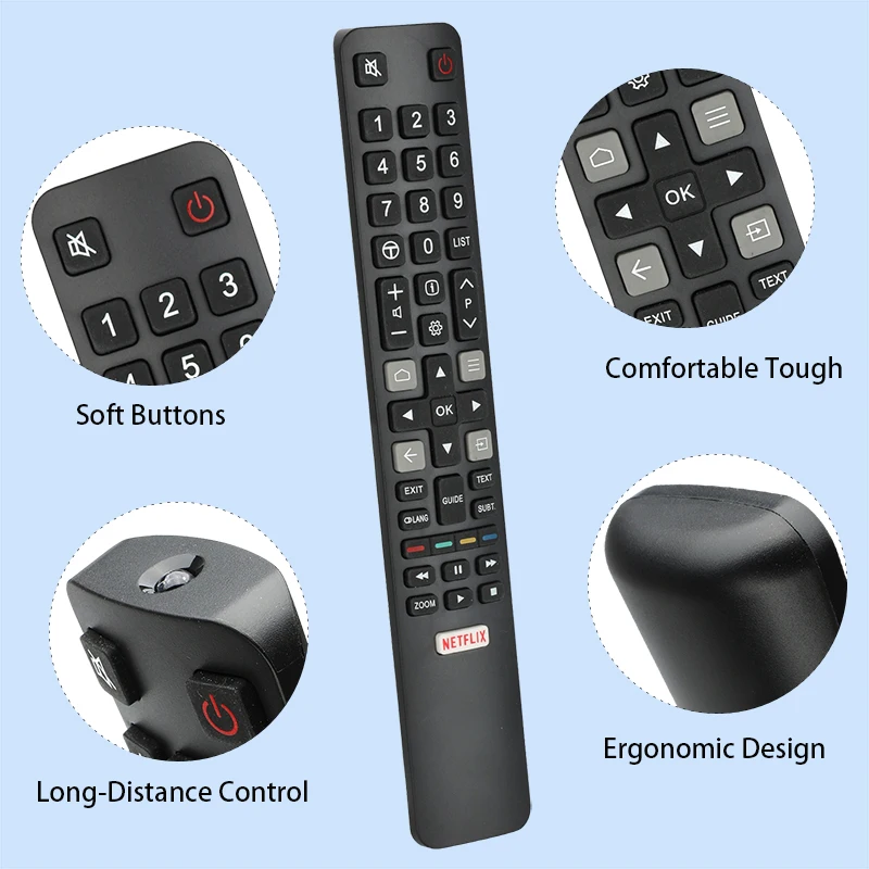 Telecomando Universale RC802N YAI1 Per TV TCL - Compatibile Con 55X2US, 65P20US E Altri