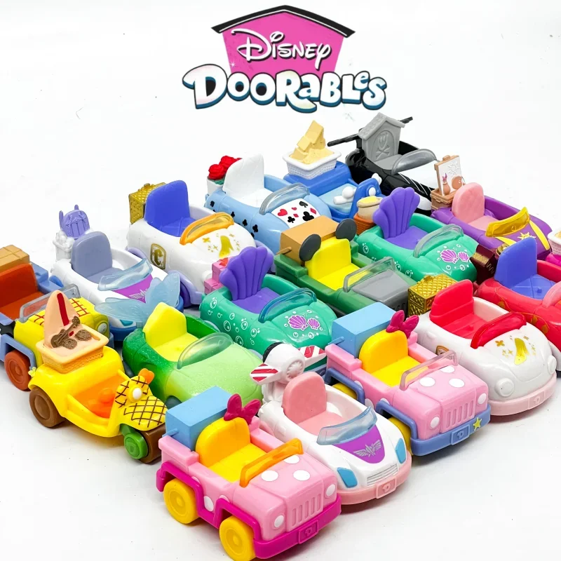 Disney Doorables Door Car Series Kawaii Big Eyes Dolls Anime Figures Donald Duck Goofy Mickey Decoratoion Model Toys Gifts