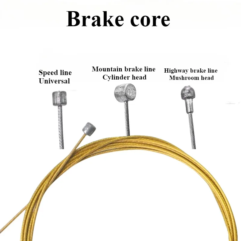 Gold Diamond Nano Grinding Wire Bicycle Braked Wires Stainless Steel Brakes Wired Core Inner Lined V Brake Cable Pull String