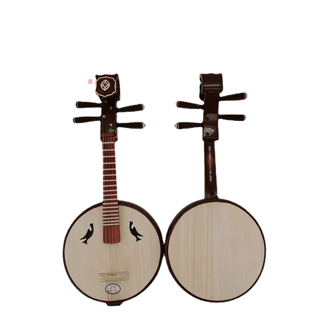Medium Ruan Musical Instruments Beginners Hardwood Bone Flower Test