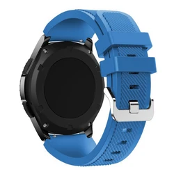 22mm Sports Silicone Strap - Comfortable and Durable Sports Band - 22mm Universal (18 Navy blue A)
