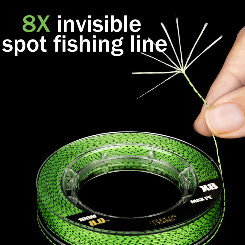 4/8 Stands Invisible Fishing Line 100m Braided Speckle Carp Fishing