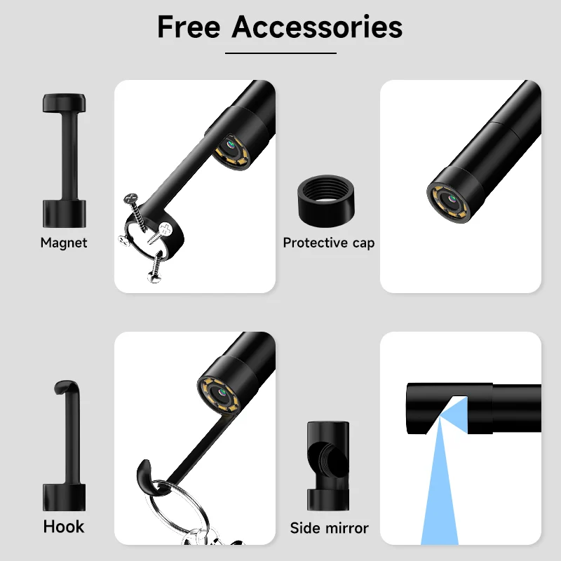 Wireless Endoscope Autofocus 8mm Inspection Camera for iPhone/Android 1920P HD IP67 WiFi Borescope for Pipe Car Sewer inspection camera,mini endoscope camera