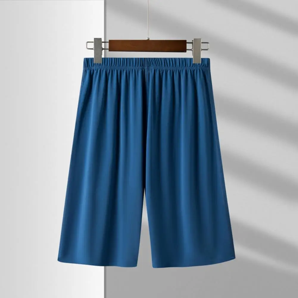 

Homewear Men Shorts Comfortable Men's Homewear Shorts Elastic Waist Wide Leg Breathable Fabric for A Relaxed Fit Quick-dry Men