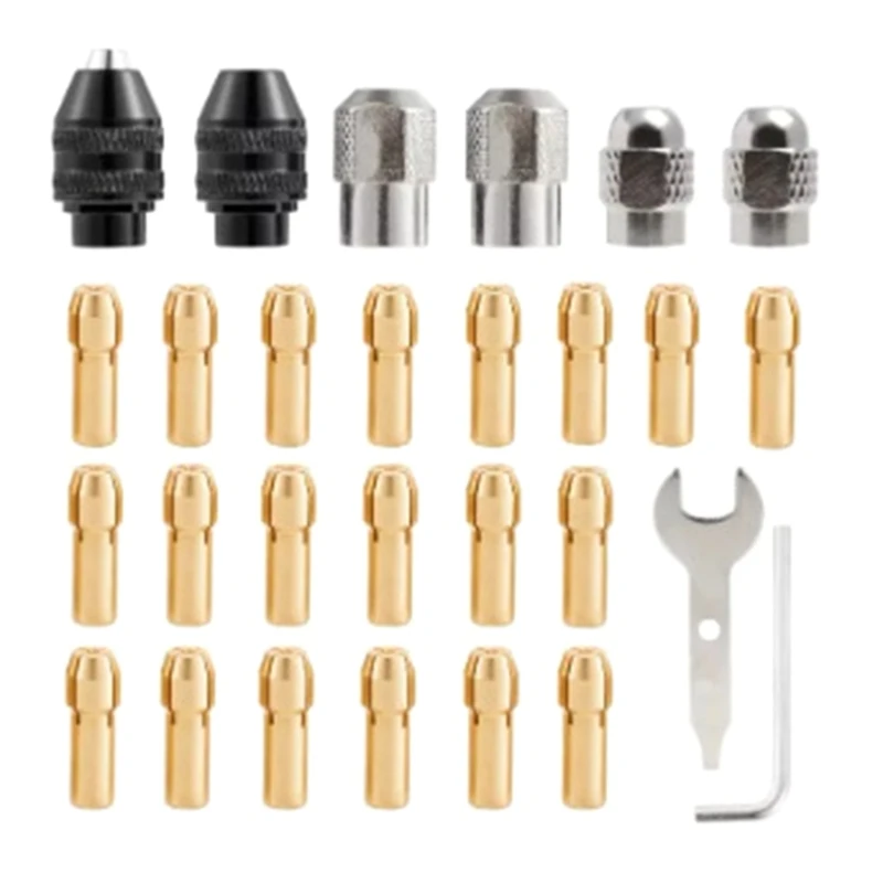 

Convenient Drill Chuck Collet Set,Powerfu Rotary Tool Effortless Installation