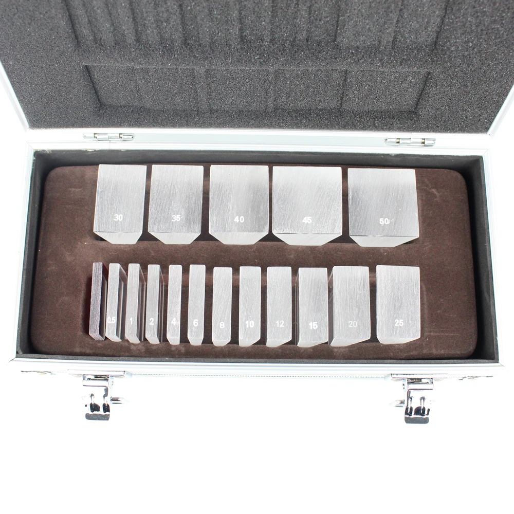 16PCS Ophthalmic Prism Set Optical Loose Prism Aluminum Box