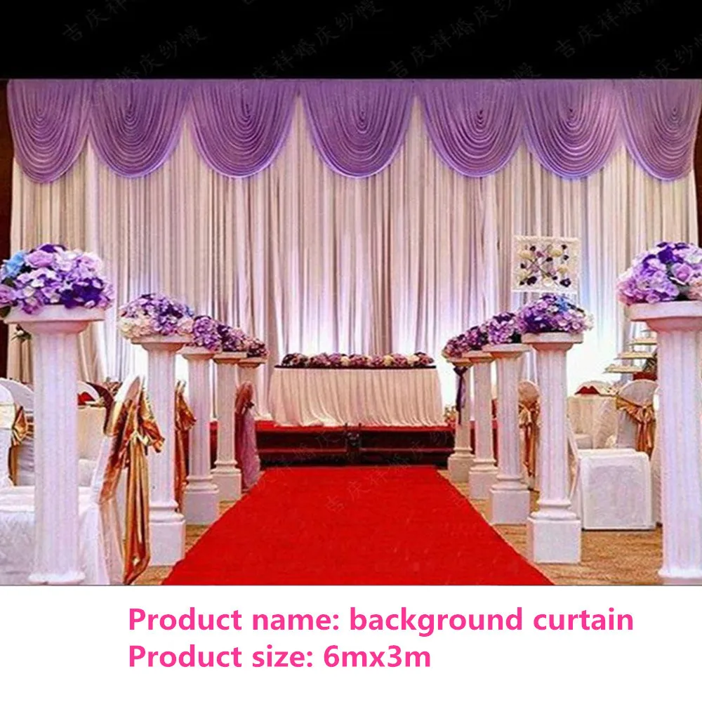 

Color Ful Panel Polyester Wedding Backdrop Curtain Seamless Stage Background Event Party Birthday Backdrops Decoration