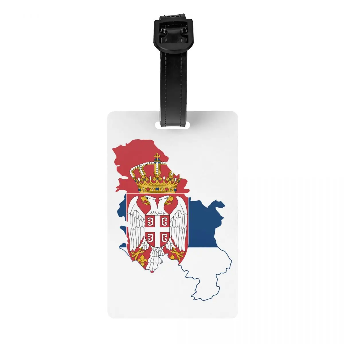 

Serbia Flag Map Luggage Tags for Suitcases Cute Serbian Proud Baggage Tags Privacy Cover ID Label
