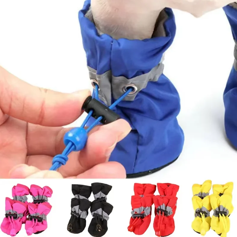 1PC Waterproof Soft Sole Rain Shoes Dog Foot Covers Ideal for Small to Medium Dogs Anti-Slip Protection for Paws 1