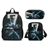 Cartoon C-CR7 Football-Stars Child Backpack,Shoulder Bags,Pencil Bags for 4-8 Years Old Anime School Bags for Boy Girl Best Gift 5