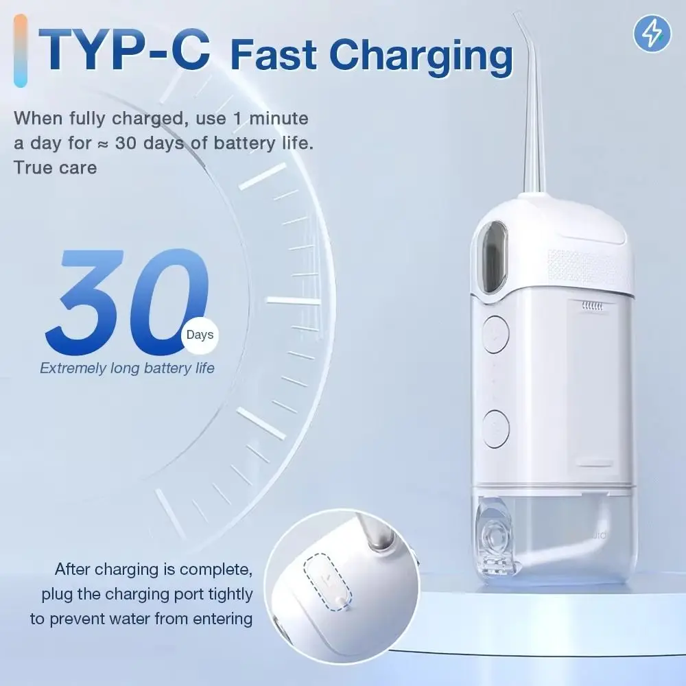 USB Rechargeable Oral Irrigator Pulse Technology Foldable Structure Dental Water Jet Portable Design Smart Electric