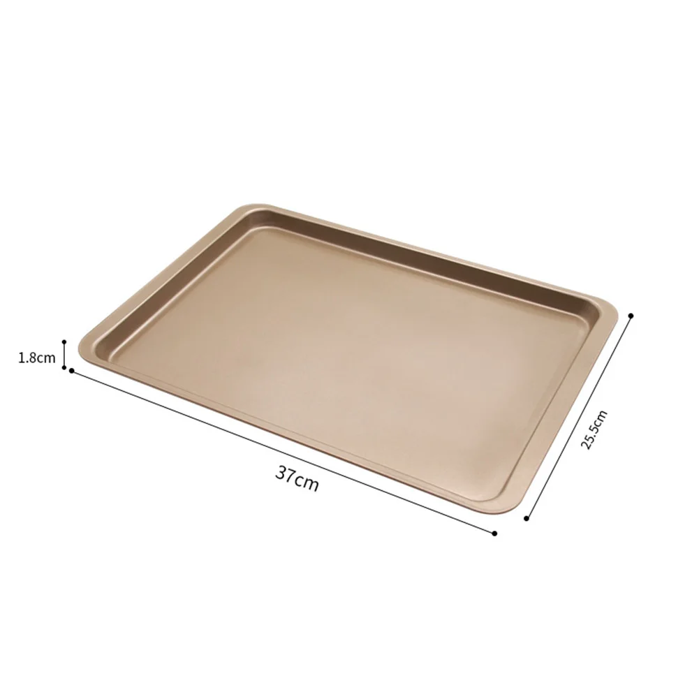 

14 Inch Non-Stick Baking Tray Carbon Steel Bread Cake Cookies Pan Bakery Oven Extra Large Rectangular Baking Pan