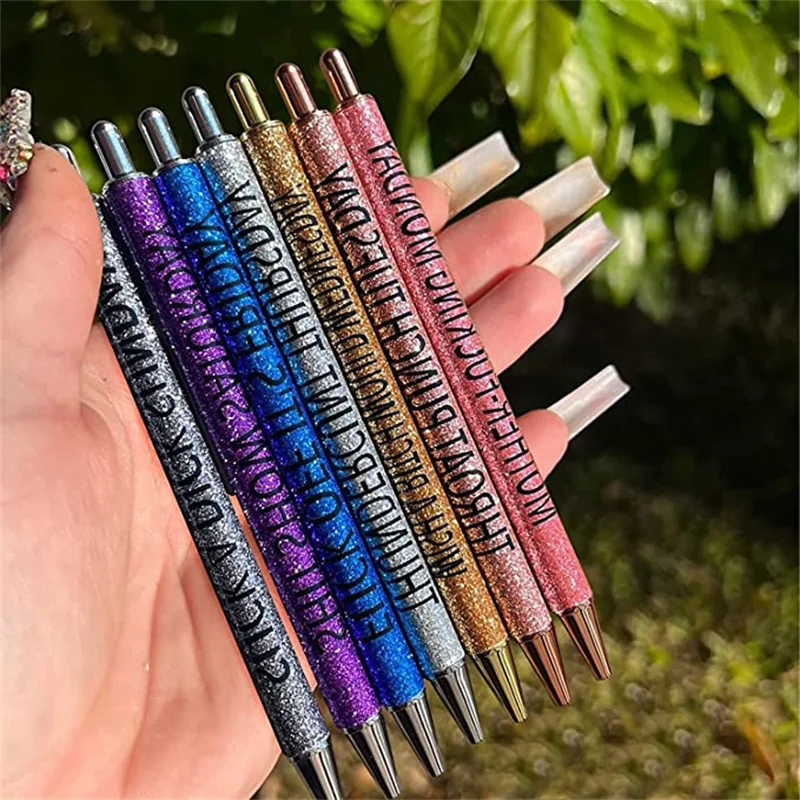 

7Pcs Funny Pens Nurses Pen Set Ballpoint Pen Set Christmas Party Favors Swear Word Daily Pen Set Supplies for Each Day of Week