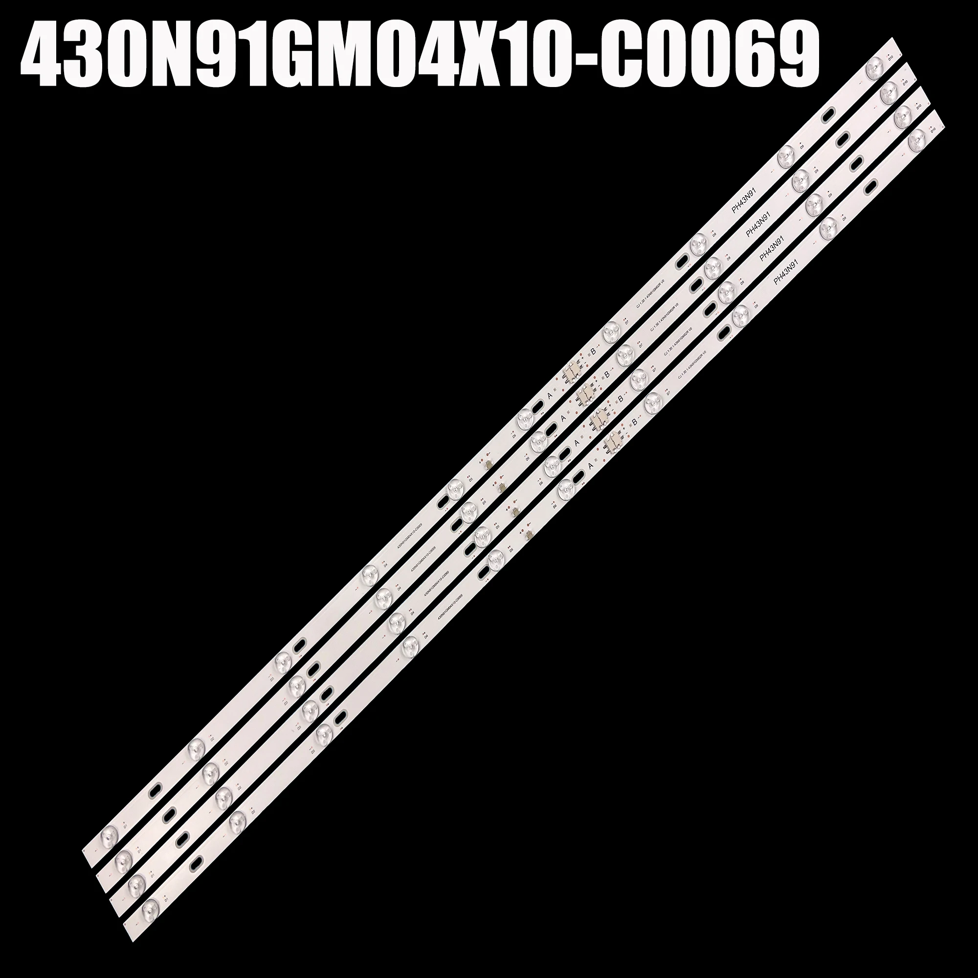 

1/5/10 Комплект светодиодов для Philco Ph43n91 Ph43n91dsgwa Ph43n91dsgw 430n91gm04x10c0069 1.30.1.43N91GM02R V0