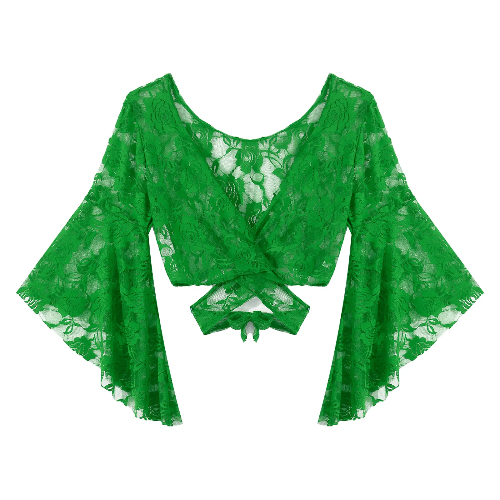 Womens Sheer Lace Shrugs Belly Dancewear  븮  ž 3/4 ÷  ̽  ī  ũ ž