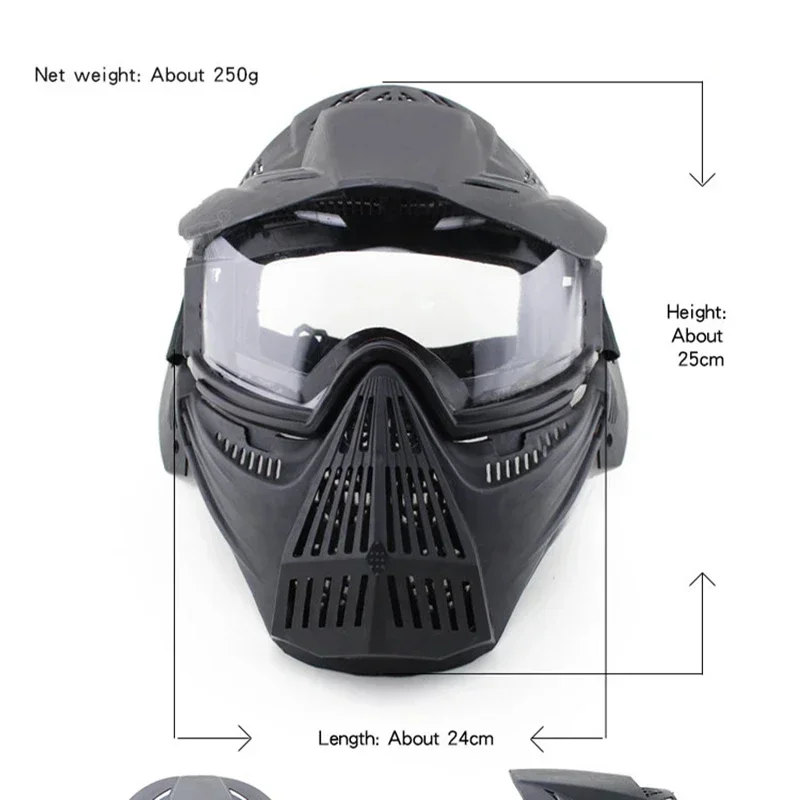 Tactical Hiking Eyewear Full Face Glasses Mask Paintball Safety Protective Outdoor Shooting Equipment Hunting Sports Accesories 2