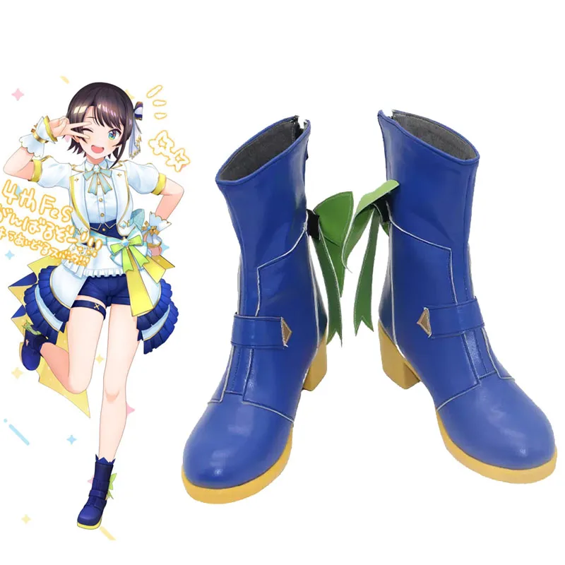 

Hololive Oozora Subaru Cosplay Shoes VTuber Boots 486 4th fes. Idol Costumes Virtual YouTuber Artificial Leather Shoes