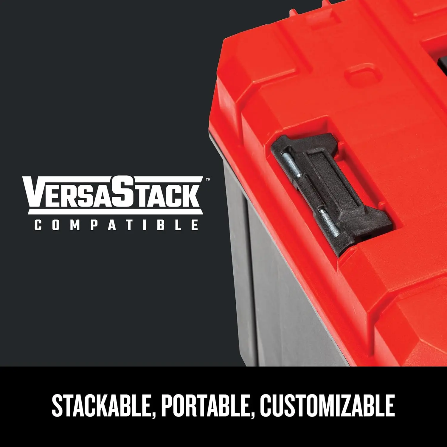 VERSASTACK Deep Tool Box, Lockable, 17-in. (CMST17825) Bi-material Handle on Top of Each Unit for Easy and Comfortable Lifting 3