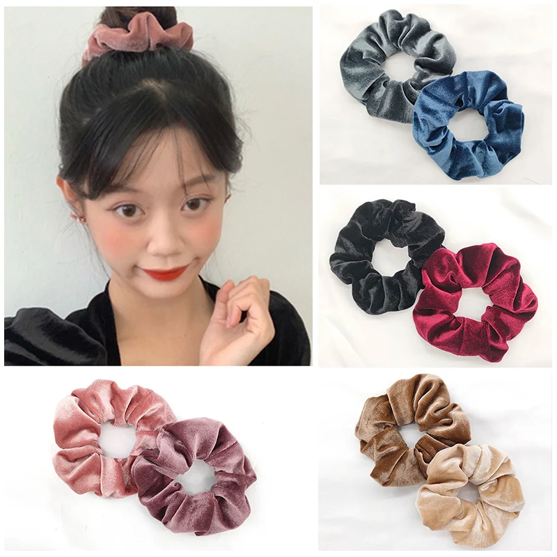 Elegant Velvet Scrunchie – Stylish Elastic Hair Accessory