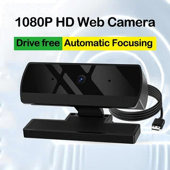 Fotocamera Web HD 1080P Fotocamera Web USB con microfono Fotocamera con messa a fuoco automatica PC Computer portatile Webcam in streaming live per videochiamate