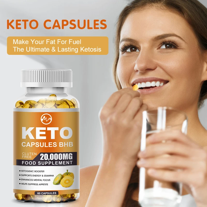 Minch Keto Capsules Body Management Supplement Vitamin For Adults Ketogenic Promotes Energy Boost Burning Fat & Focus 120Cap