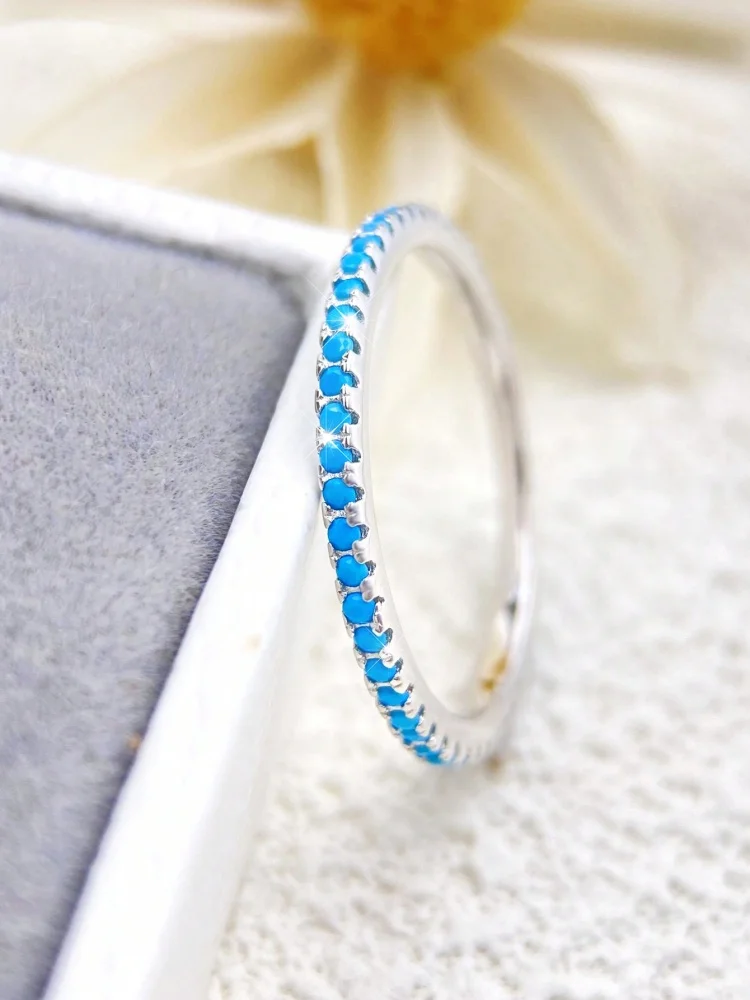 Sterling Silver Zircon Ring - Elegant Shimmer for Women, Engagement & Wedding Luxury Jewelry