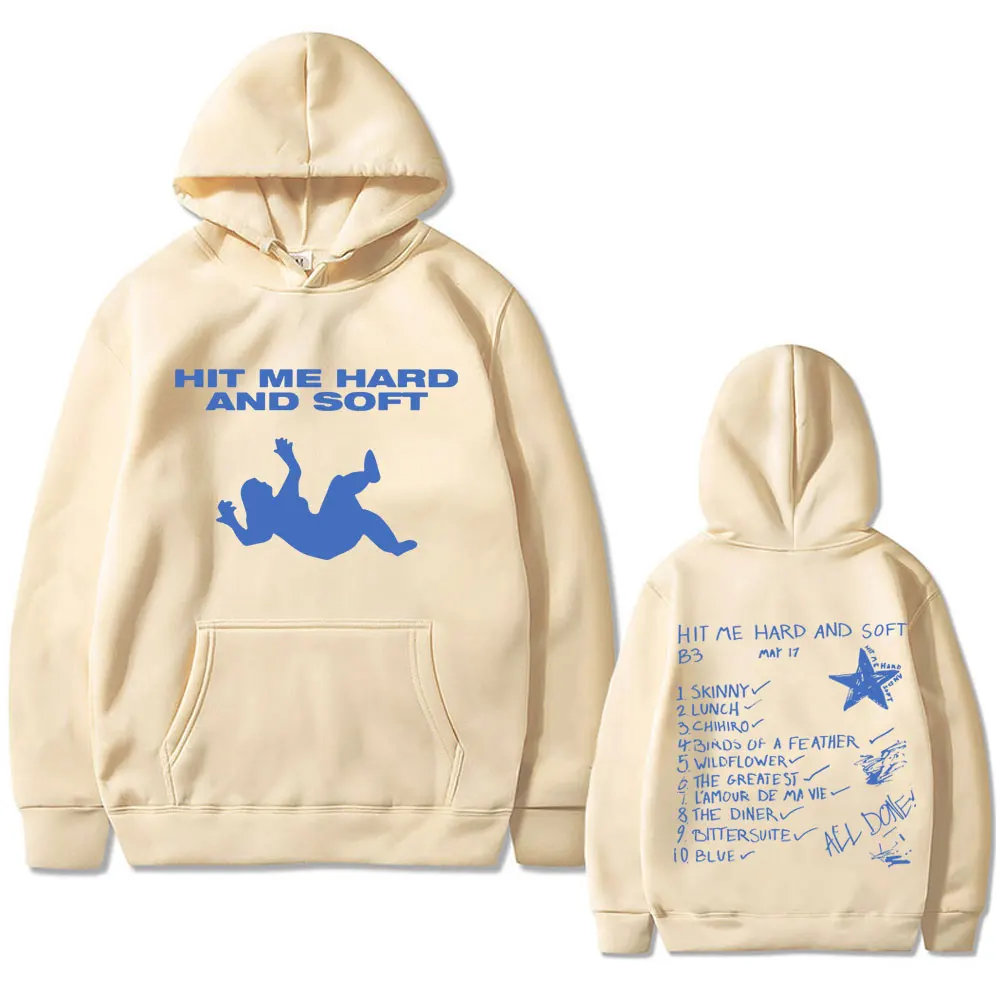 Hit Me Hard and Soft 2024 Tour Print Hoodie Male Casual Sweatshirt Men Women Fashion Oversized Hoodies Men's Hip Hop Streetwear