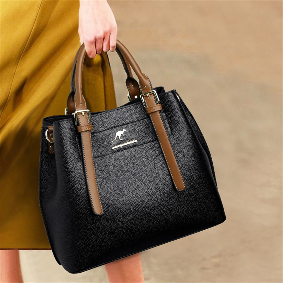 Vintage Design Large Casual Tote Bags for Women 2021 Lux Designer Handbags  Pure Color Simple Style Shoulder Bag Ladies Shopper
