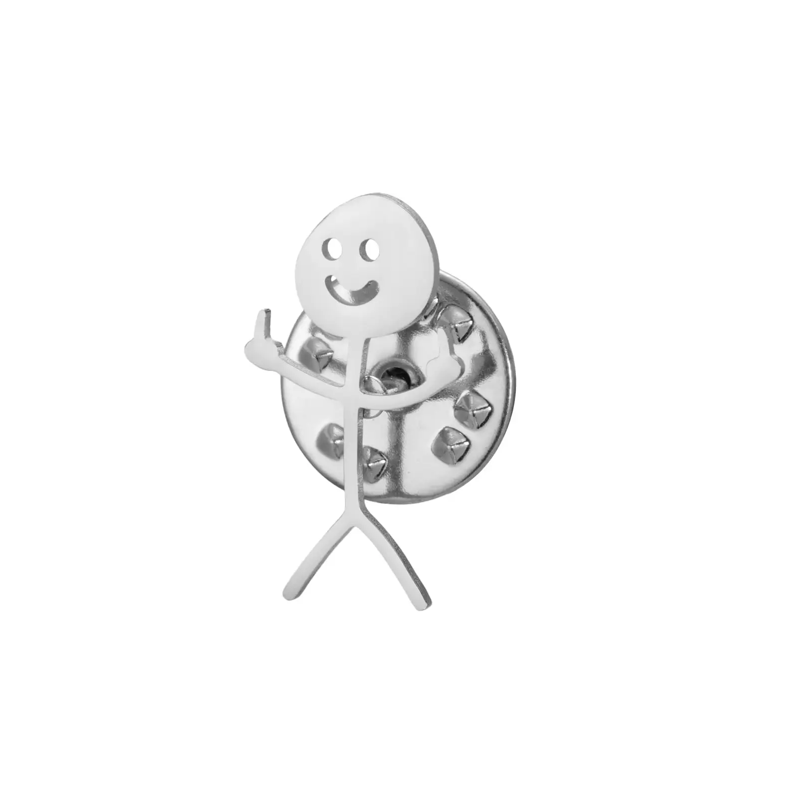 2 Portachiavi Con Dito Medio In Acciaio Inox – Divertente Gadget Sarcastico Con Faccia Sorridente, Regalo Originale Per Amici, Compagni Di Classe E Parenti