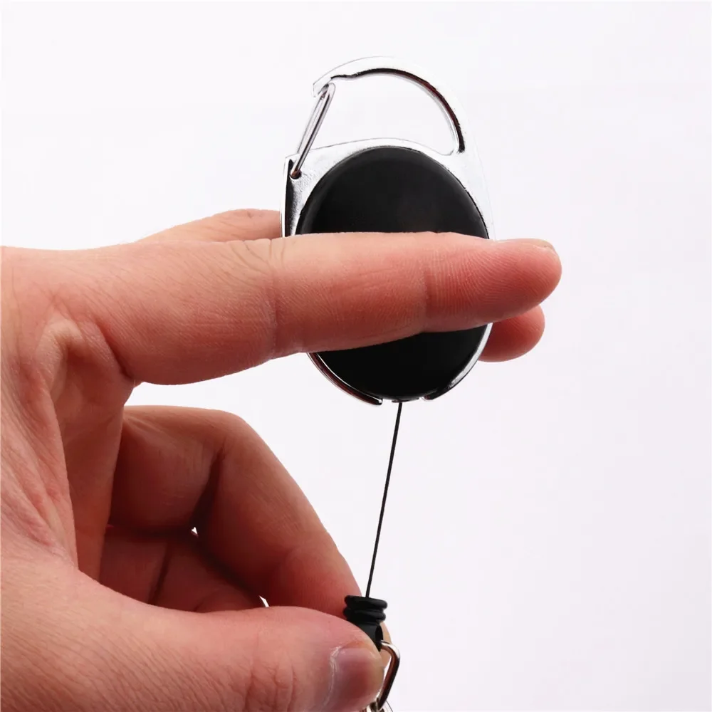 Retractable Badge Reel Zinc Alloy Plastic ID Lanyard Name Tag Card Badge Holder Reels Recoil Belt Key Ring Chain Clips