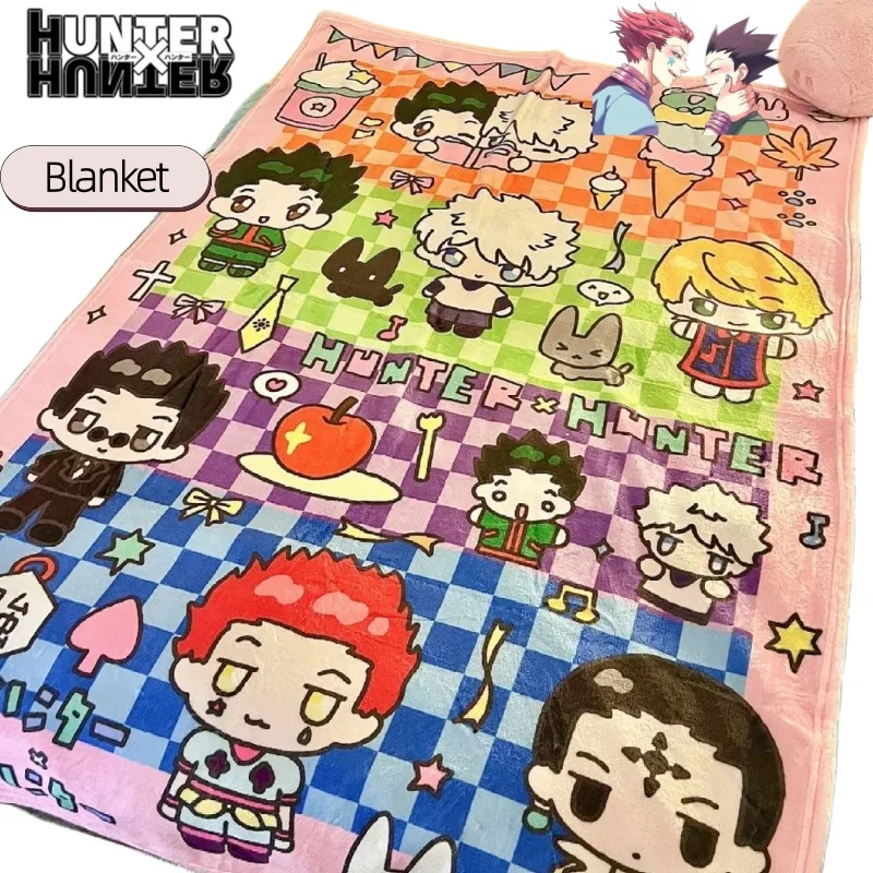 Hunter x Hunter Gon Freecss Killua Zoldyck Anime Two-Dimensional Air Conditioning Blanket Cartoon Pattern Warm Fleece Bed Sheet