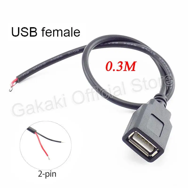 1/5X Micro USB 2.0 A Female Male Jack Connector 2/4 Pin Wire