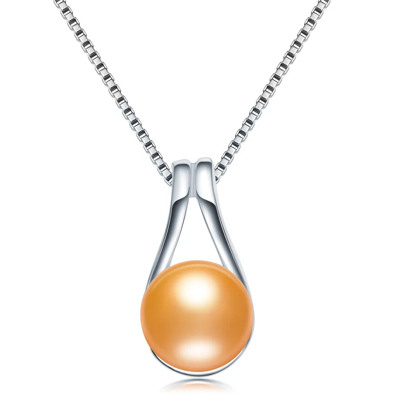Natural Freshwater Pearl Pendants Necklace 925 Sterling Silver Fine Pendants Jewelry Gift for Women Wedding Anniversary pendant necklace silver necklace silver pendant