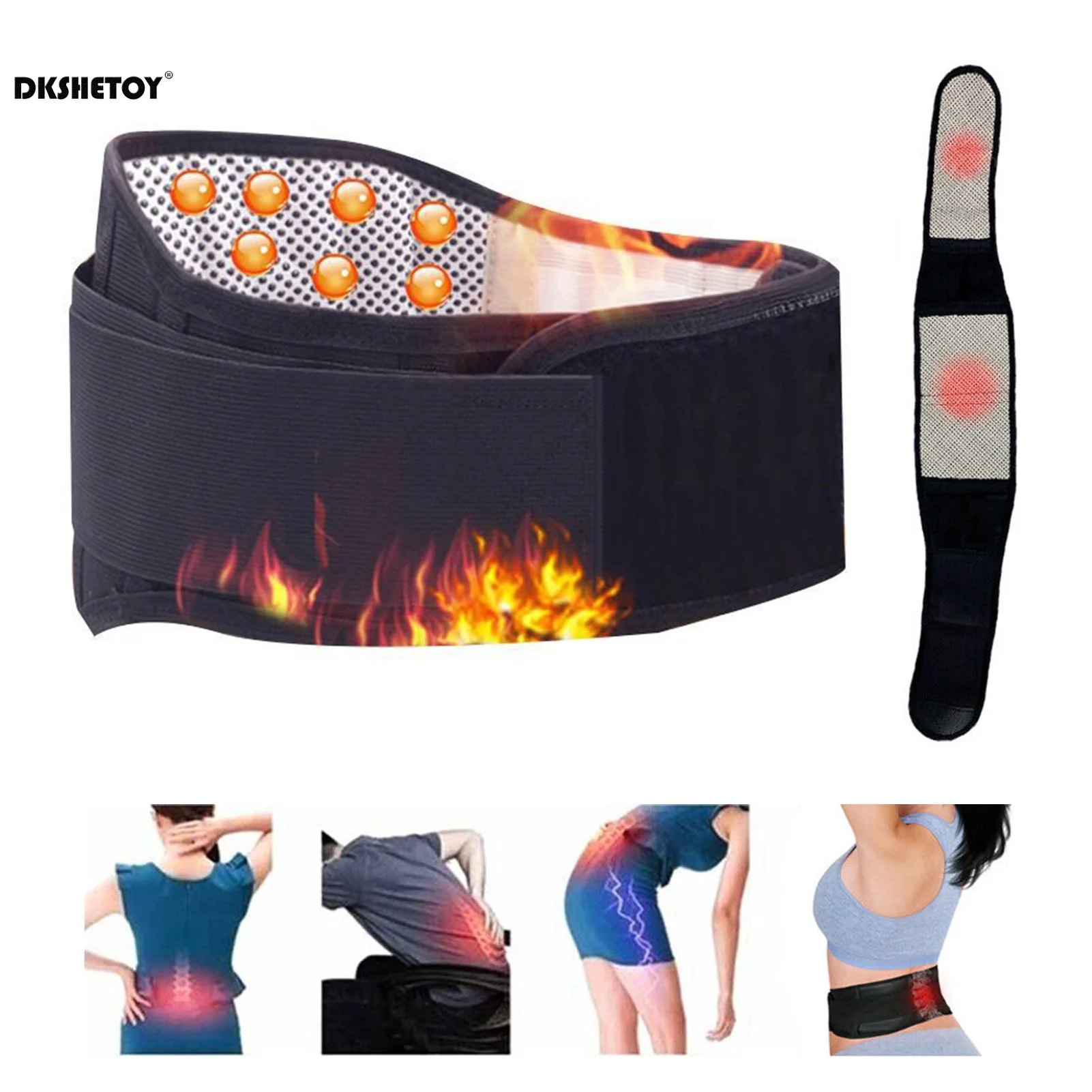 self heating waist belt Adjustable Protective for Posture Corrector Lower Back Support