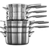 Space-Saving Stainless Steel Pots and Pans, 10-Piece Cookware Set 1