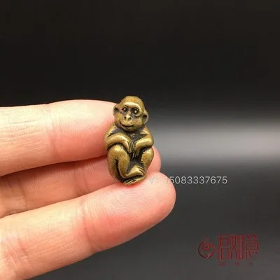 

Exquisite Antique Pure Copper Zodiac Little Monkey Pendant Ornament