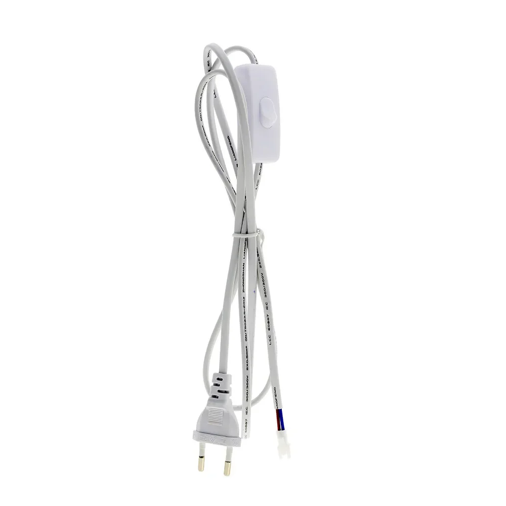AC 220V Switched Plug Connector 1.8M EU/US Plug Power Cord AC 220V with Switched Connector for LED Light Strip