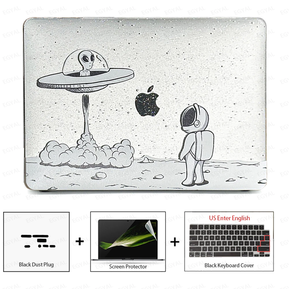 Sleek Laptop Case with Dust Plug, Screen Protector & Keyboard Cover