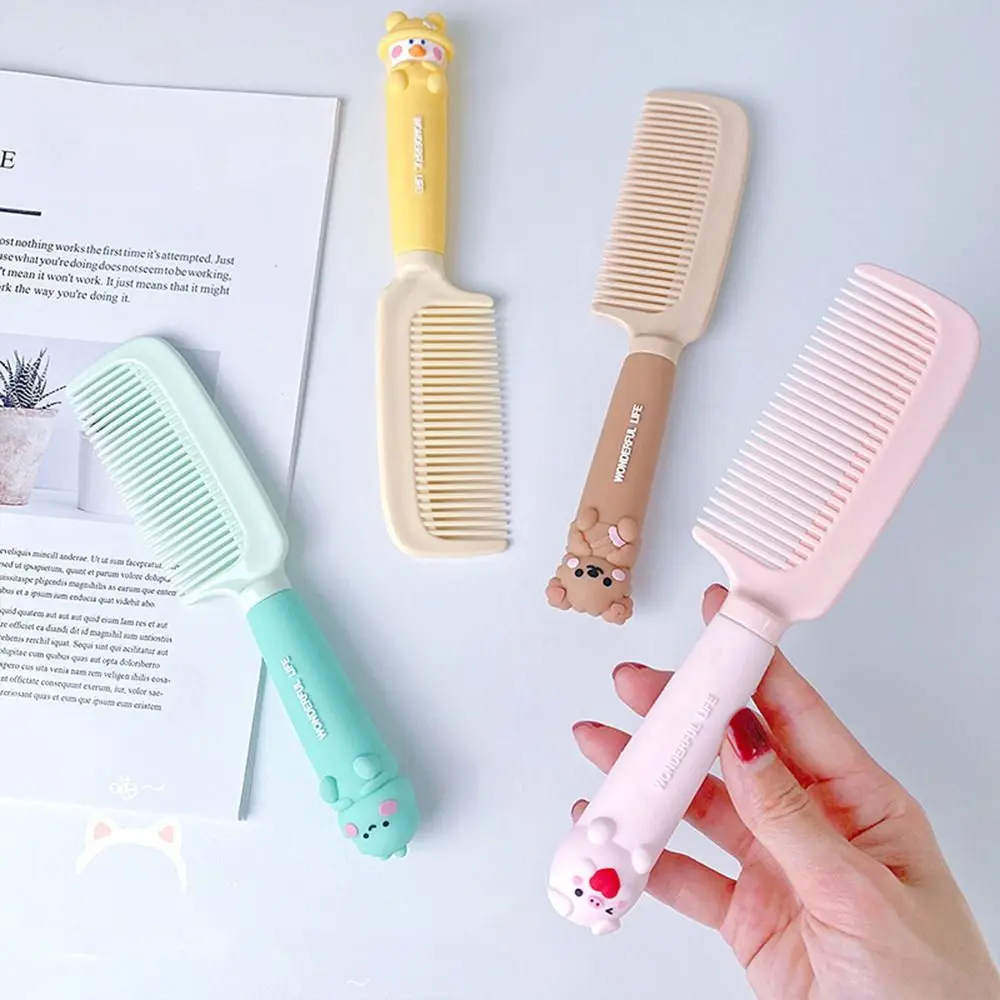 Cartoon Hairdressing Comb Fruit Pattern Anti-static Cute Hair Comb Hair Brush for Girls Kids Styling Tool chinese rice paper roll brush calligraphy creation xuan paper gold foil dragon pattern half ripe xuan paper papel para dibujar