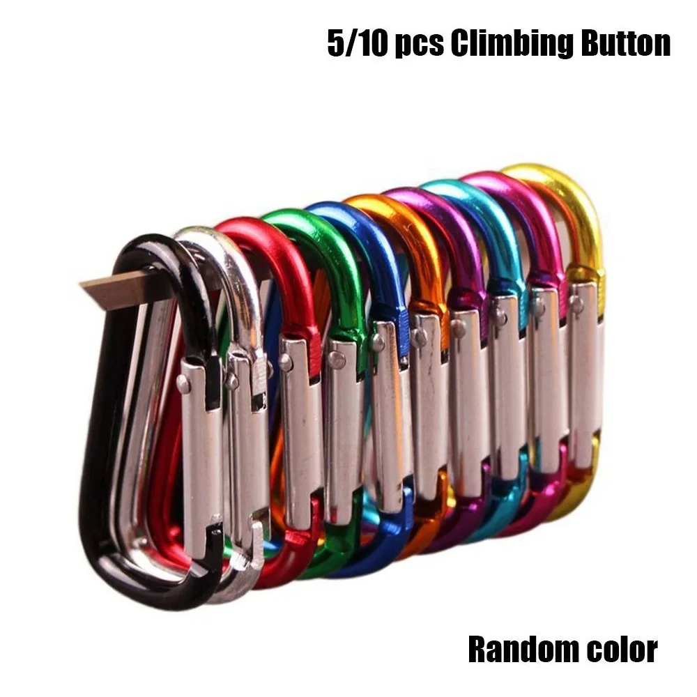 D Type Mountaineering Buckle 5/10Pcs Outdoor Aluminum Alloy Roller Slip Lifting Shoe Buckle Baby Stroller Lifting Button mountaineering buckle