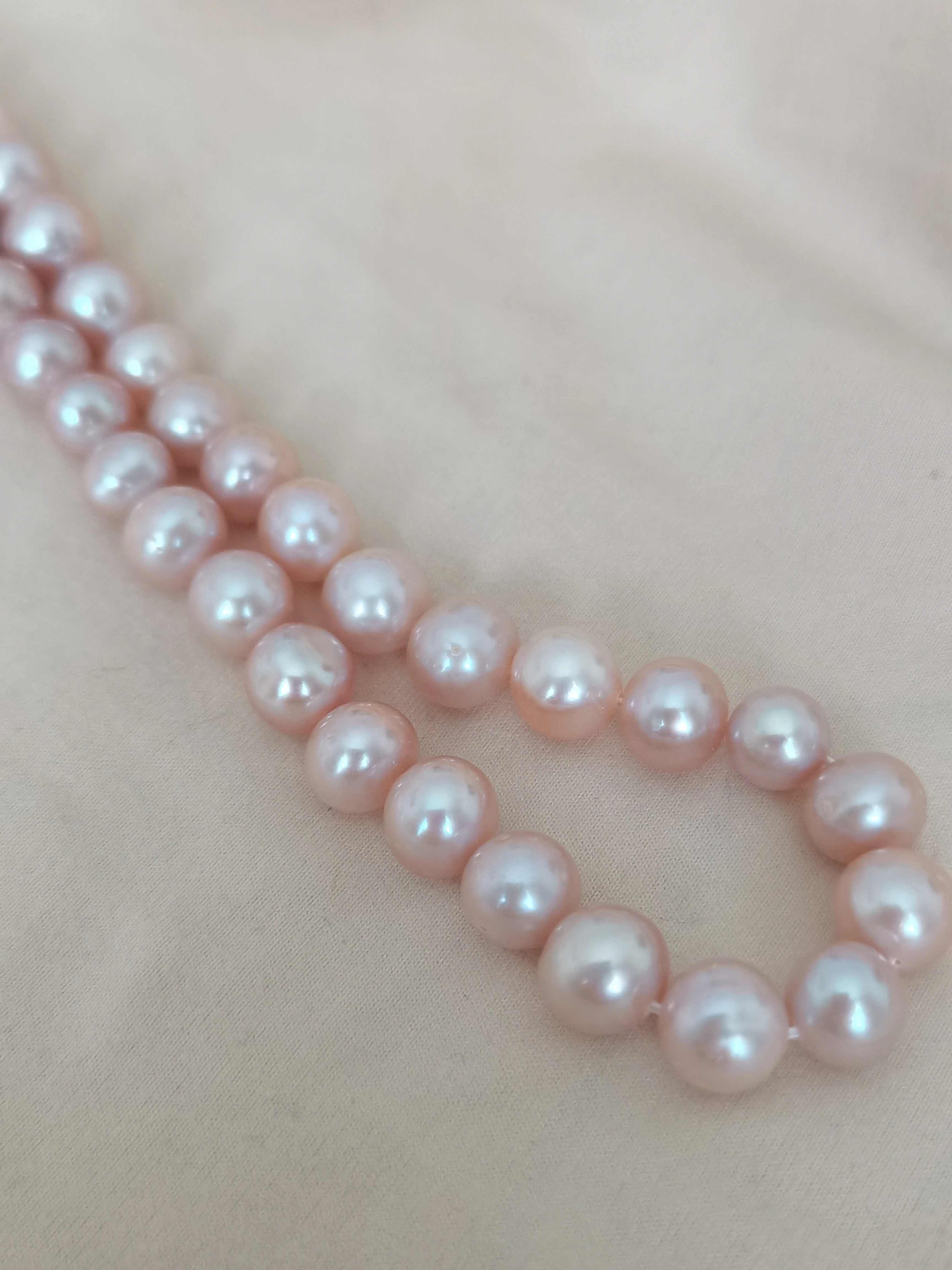 Collana Di Perle D'acqua Dolce Di Patate AA Da 7 Mm, Annodata A Mano, Da 18/20/24 Pollici, Con Chiusura In Argento #1850 - Italia - Foto 11