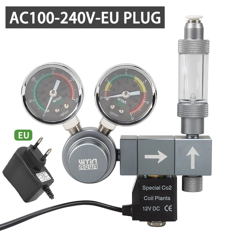 Advanced CO2 Regulator with Solenoid Valve and Bubble Meter