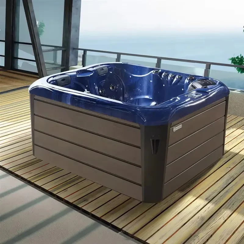 3-Person Outdoor Hot Tub with Jet Massage 6