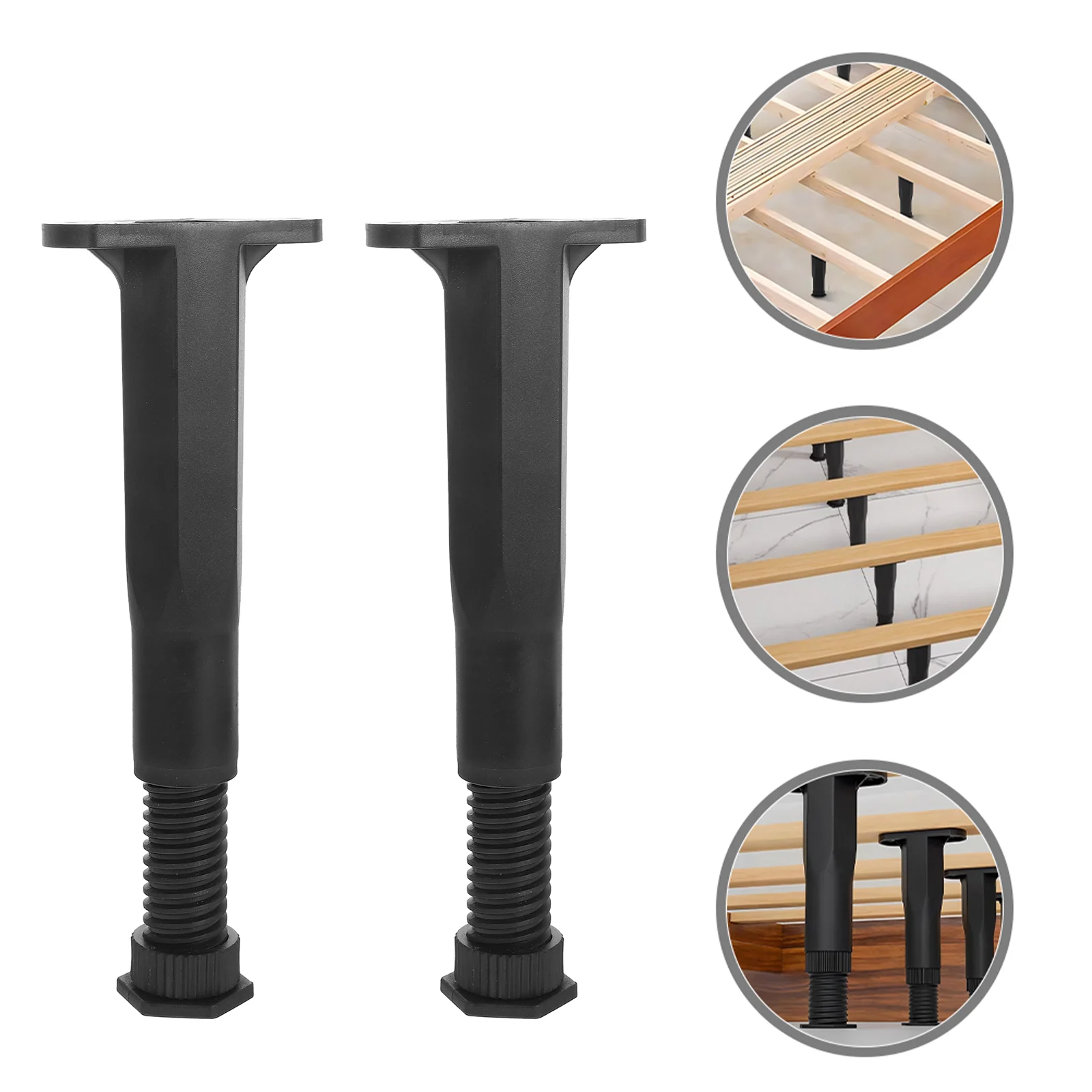 

2 Pcs Bed Support Legs Adjustable Supports Frame Furniture Parts Replacement Slats