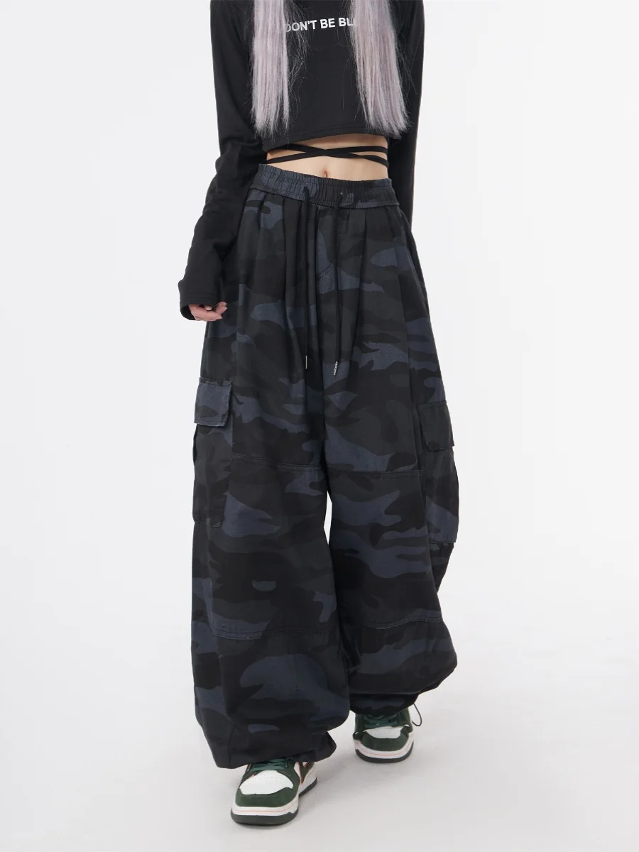 Loose Wide Leg Workwear Pants Men Women Casual Camouflage Trousers Spring Autumn Straight Cut Faionable Youth Active Sle