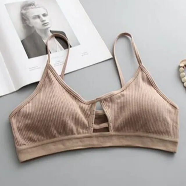 Soutien-gorge ajouré pour femme, sous-vêtements sans armatures, fitness, crop top, soutien-gorge doux, sous-vêtements sans couture