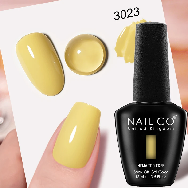 NAILCO Premium Soft Color Gel Polish - Vibrant Semi-Permanent Varnish, HEMA & TPO Free
