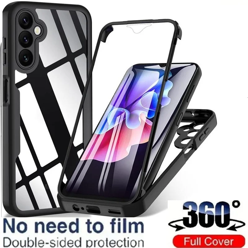 360&deg; Full Cover Case For Samsung Galaxy S25 S24 A56 A55 A34 A54 A35 A25 A15 A53 A33 A13 A14 A52 Shockproof Screen Protector Case