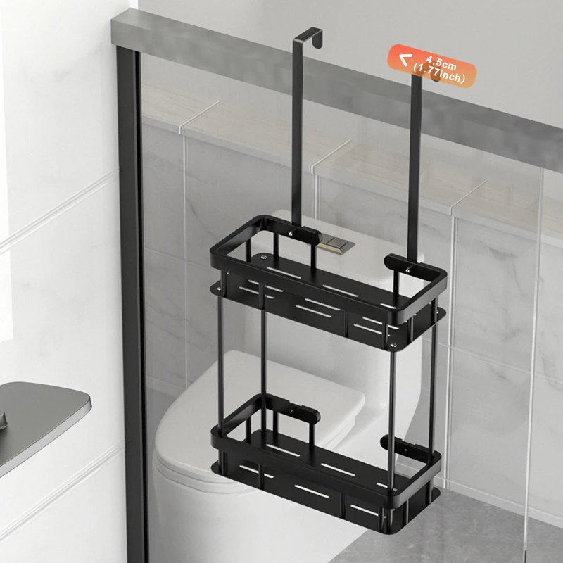 Over The Door Shower Caddy, Bathroom Storage Rack, Bathroom Hanging Shelf, Double Layer Shower Shelf, Bathroom Caddy Organizer 3